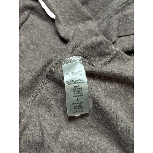 Democracy Brown Heathered V-Neck Short Sleeve Top Womens Size L Polyester/Rayon - Picture 6 of 7